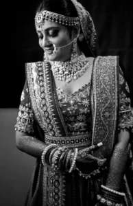 Balck and white bride shoot