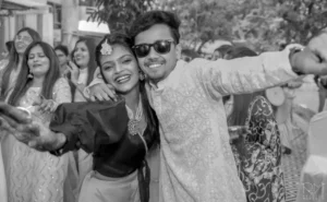 Black and white candid