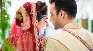 Bride and groom candid