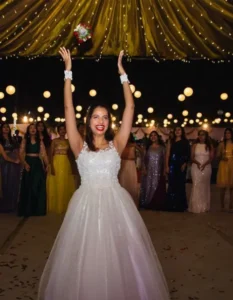 Happy bride